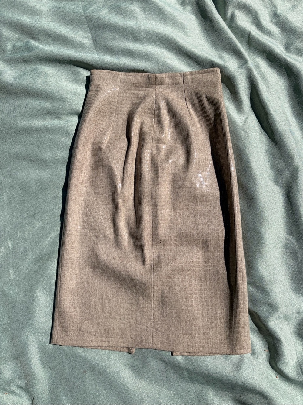 Tailored Brown sparkling Pencil Skirt — Sleek and elegant.